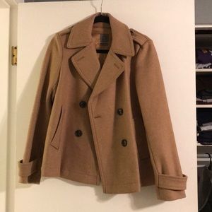 GAP- cropped Italian wool swing pea coat